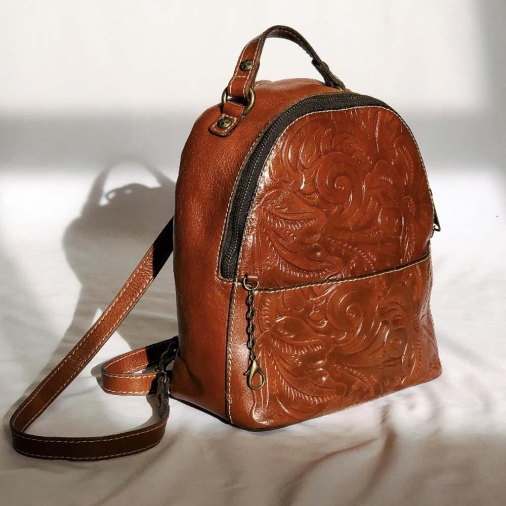 Elegant Brown Leather Backpack